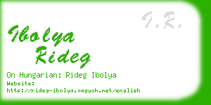 ibolya rideg business card